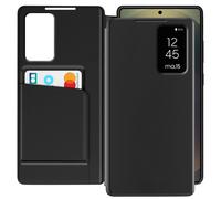 Étui Fenêtre pour Samsung Galaxy S25 Ultra avec Clapet Porte-Carte Noir