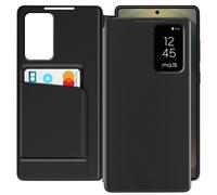 Étui Fenêtre pour Samsung Galaxy S25 Ultra avec Clapet Porte-Carte Noir