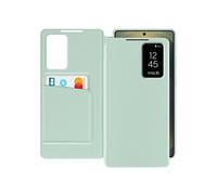Etui Fenêtre pour Samsung Galaxy S25 Ultra avec Clapet Porte-Carte Vert pâle