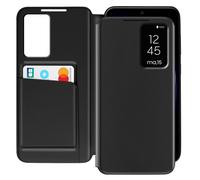 Avizar Étui fenêtre Samsung Galaxy S23 – Cuir noir, porte‑carte, fermeture magnétique