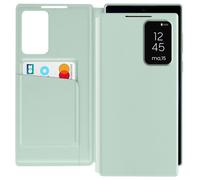 Avizar Étui fenêtre Samsung Galaxy S23 Ultra Cuir vert pâle Porte-cartes Fermeture magnétique