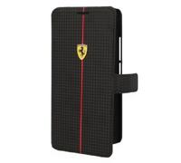 Etui Ferrari Série "Formula One" Aspect Carbone À Rabat Latéral Noir Pour Htc One Max