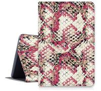 Étui fin en peau de serpent rose pour tablette Amazon Fire Max 11 11" (13ème génération, sortie en 2023), coque fine avec support multi-angles et aimant puissant avec mise en veille/réveil automatique