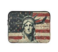 Étui fin pour ordinateur portable de 13 à 14 pouces, drapeau des présidents américains et Lady Liberty, poches pour ordinateur portable pour le travail et les affaires