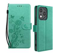 Etui Fleur Papillon pour Honor 400 Lite Portefeuille avec Dragonne Vert