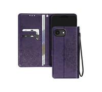 Etui Fleurs Mandala pour iPhone 16e Portefeuille Dragonne Violet