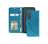 Etui Fleurs Mandala pour Samsung Galaxy A26 Portefeuille Dragonne Bleu