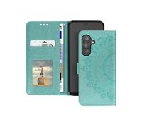 Etui Fleurs Mandala pour Samsung Galaxy A26 Portefeuille Dragonne Vert