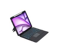 Etui FLOODKING pour iPad Pro 12.9 2021 , Clavier Bluetooth avec Touchpad, Noir