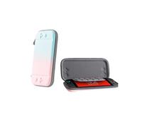 Etui FLOODKING pour Switch 2 - Coque Rigide Antichoc, Ultra Fin, PU Elégant, Rangement 12 Cartes,Bleu&Rose