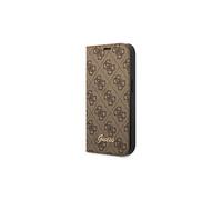 Guess Étui Folio GUBKP14MHG4SHW pour iPhone 14 Plus Imprimé 4G Support intégré Marron
