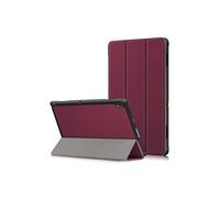 Etui Folio Aultra-mince pour Lenovo Tab E10 / TB-X104F - Vin rouge