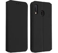 Étui Folio - AVIZAR - Samsung Galaxy A20e - Éco-cuir - Noir - Fonction Support Vidéo