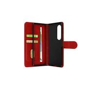 Coque pour Samsung Z Fold 3 Clapet Portefeuille Languette Magnétique rouge