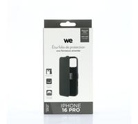 Etui folio CLASSIQUE Noir: Avec fenêtre - anti-chocs - léger - ultra-fin - fonction support - accès caméra - compatible pour iPhone 16 +