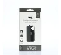 Etui folio CLASSIQUE Noir: Avec fenêtre - anti-chocs - léger - ultra-fin - fonction support - accès caméra - compatible pour iPhone 16 +