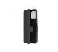 Etui folio CLASSIQUE Noir: Avec fenêtre - anti-chocs - léger - ultra-fin - fonction support - accès caméra - compatible pour REDMI 12