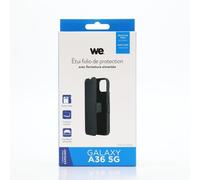 WE Connect – Étui folio Samsung A36 5G – Fermeture aimantée, fenêtre, anti-chocs – Noir