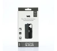 Etui folio CLASSIQUE Noir: Avec fenêtre - anti-chocs - léger - ultra-fin - fonction support - accès caméra - compatible pour iPhone 16 +