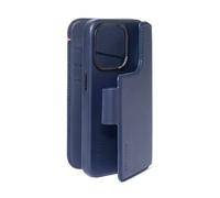 Etui DECODED en cuir bleu marine détachable 2en1 iPhone 15 Pro