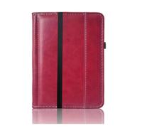 Étui Folio en Cuir Compatible avec InkBOOK Classic 2 6 Pouces la liseuse, Coque de Protection légère(Red)
