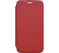Etui folio en cuir Rouge pour iPhone X