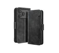 Étui Folio pour Honor 600 / 600 Pro Design Vintage avec Fonction Support Vidéo Noir