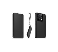 Etui folio noir avec dragonne amovible pour Redmi Note 13 PRO 5G