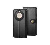 Etui Folio Portefeuille pour Honor Magic 8 Lite avec Dragonne et Porte-cartes Noir