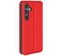 Étui pour Galaxy S24 Plus Porte-carte Support Vidéo Clapet Magnétique Rouge