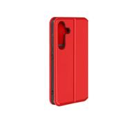 Étui Folio pour Galaxy S24 / S25 avec Porte-cartes et Fonction Support Rouge
