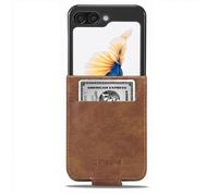 Avizar Étui Folio pour Galaxy Z Flip 8 Design Vintage Support Vidéo Marron