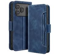 Étui Folio pour Honor 600 / 600 Pro Design Vintage avec Fonction Support Vidéo Bleu nuit