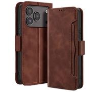 Étui Folio pour Honor 600 / 600 Pro Design Vintage avec Fonction Support Vidéo Marron