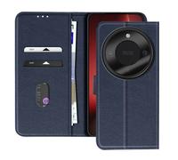 Étui Folio pour Honor Magic 8 Lite Série Chesterfield avec Fonction Support Bleu nuit