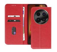Etui Folio pour Honor Magic 8 Pro Série Chesterfield avec Fonction Support Rouge