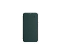 Etui Folio pour iPhone 11 Pro Max en Cuir avec Dos Transparent et Porte-Cartes Vert foncé