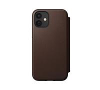 Étui Folio pour iPhone 12 Mini Rugged Magsafe avec Porte-cartes en Cuir Nomad Marron