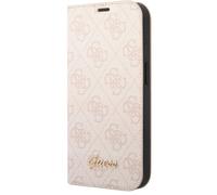 Guess GUBKP14XHG4SHP Coque pour iPhone 14 Pro Max 6,7" Rose/Rose Book 4G Logo Vintage Doré