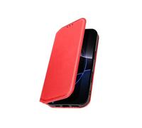Étui Folio pour iPhone 16 Pro avec Porte-cartes et Fonction Support Rouge