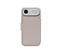 DECODED Coque Cuir 2-en-1 pour iPhone 17 Air, Portefeuille Détachable, Cuir Premium ECCO, Compatible MagSafe, Protection Antichute, Résistant aux Rayures, Boutons Métalliques, Beige