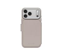 Etui Folio pour iPhone 17 Pro MagSafe en Cuir avec Coque Détachable Beige