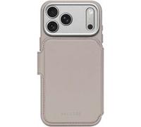 Etui Folio pour iPhone 17 Pro MagSafe en Cuir avec Coque Détachable Beige