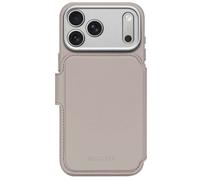 Étui Folio pour iPhone 17 Pro Max MagSafe en Cuir avec Coque Détachable Beige