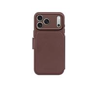 Étui Folio pour iPhone 17 Pro Max MagSafe en Cuir avec Coque Détachable Decoded Marron Marron