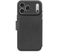 Étui Folio pour iPhone 17 Pro Max MagSafe en Cuir avec Coque Détachable Noir