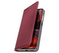 Étui Folio pour Moto G17 avec Porte-cartes et Fonction Support Vidéo Bordeaux