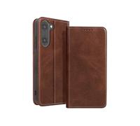 Etui Folio pour OnePlus Nord CE5 Design Vintage avec Fonction Support Vidéo Marron foncé