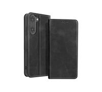 Etui Folio pour OnePlus Nord CE5 Design Vintage avec Fonction Support Vidéo Noir