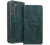 Étui Folio pour OnePlus Nord CE5 Design Vintage avec Fonction Support Vidéo Vert foncé
